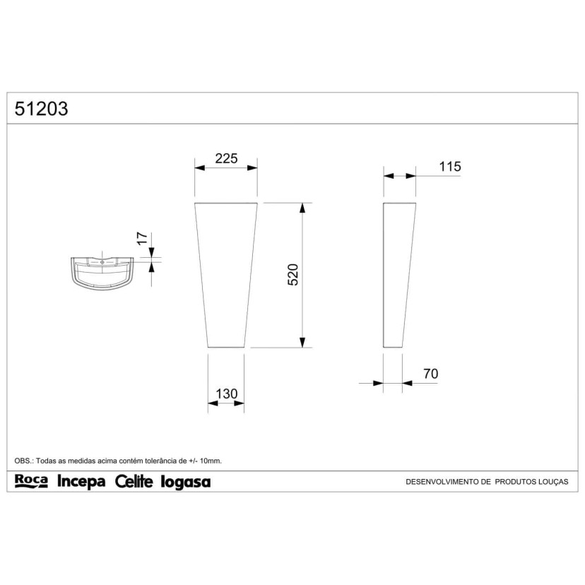 Coluna Para Tanque Da Roca B335511000