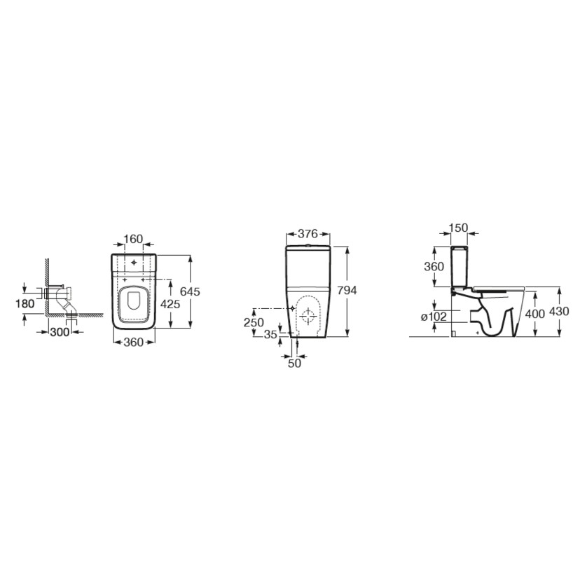Caixa Para Acoplar 3/6 Litros Inspira B341787000