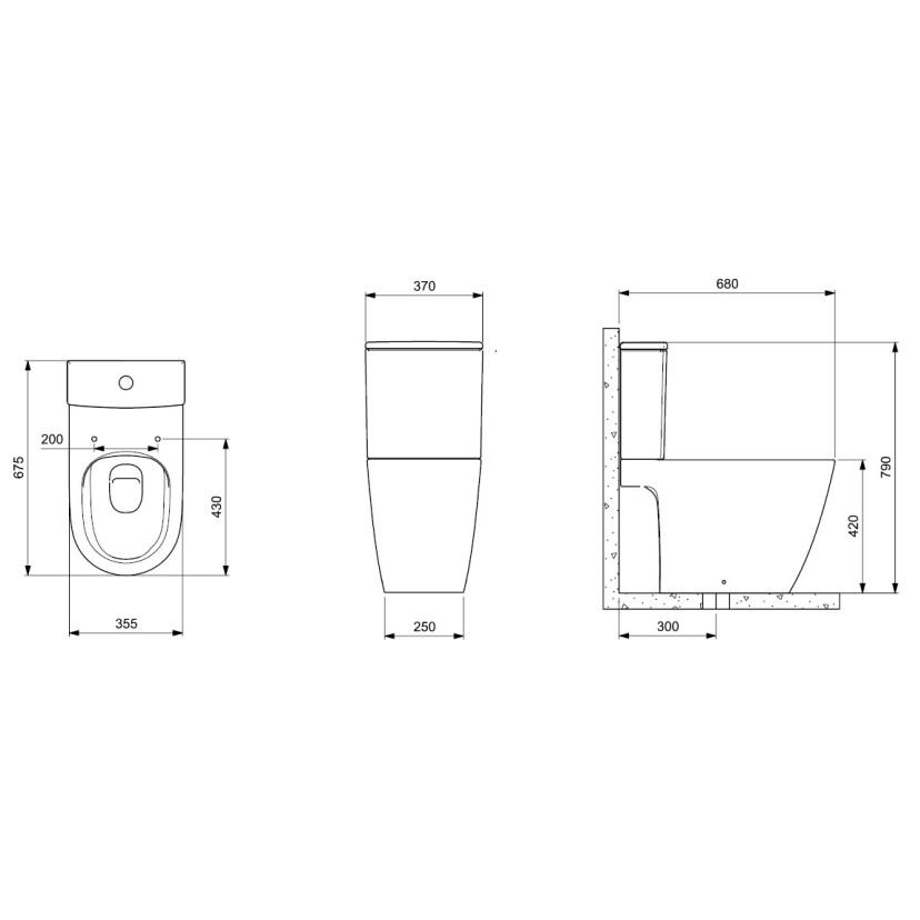 Kit De Bacia Com Caixa Acoplada E Itens De Instalação Ona C301723001