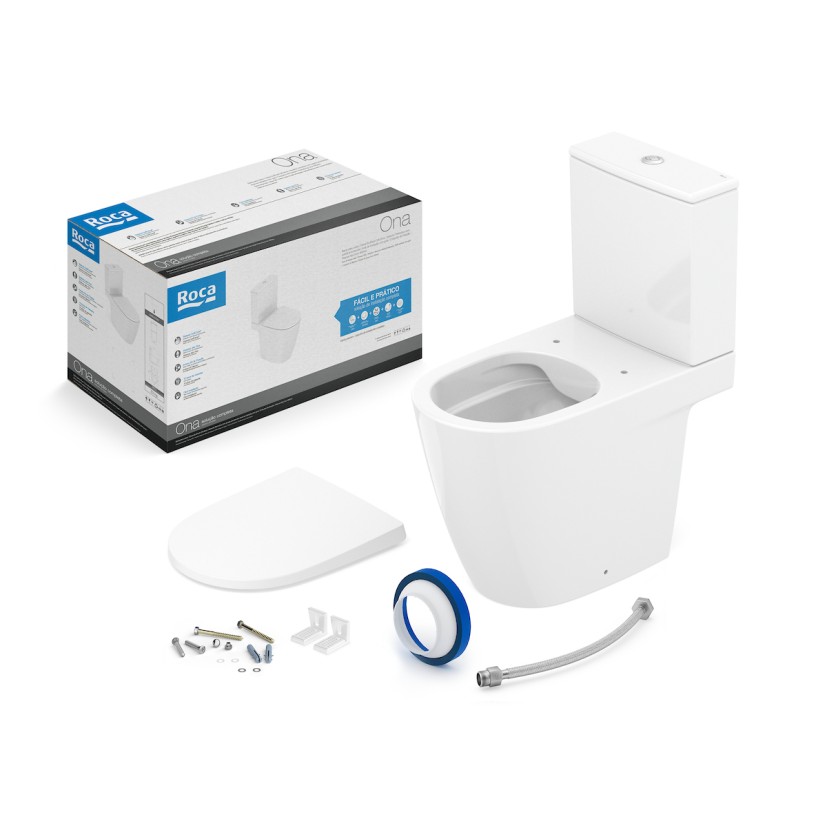 Kit De Bacia Com Caixa Acoplada E Itens De Instalação Ona C301723001