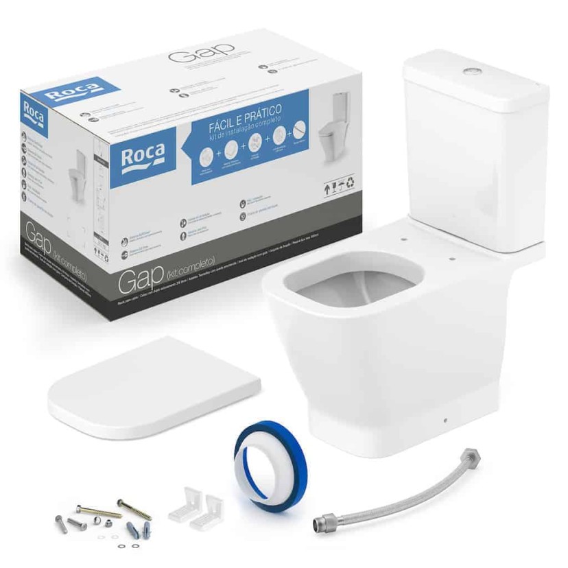 Kit De Bacia Com Caixa Acoplada E Itens De Instalação Gap C323723000