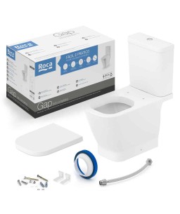 Kit Bacia Caixa Acoplada Itens De Instalação Gap Branco Matte C323723007