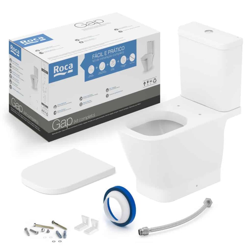 Kit De Bacia Com Caixa Acoplada E Itens De Instalação Gap C323723007