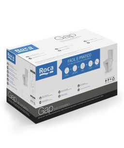 Kit Bacia Com Caixa Acoplada Completo e Assento Termofixo Gap Black Matte C323723008
