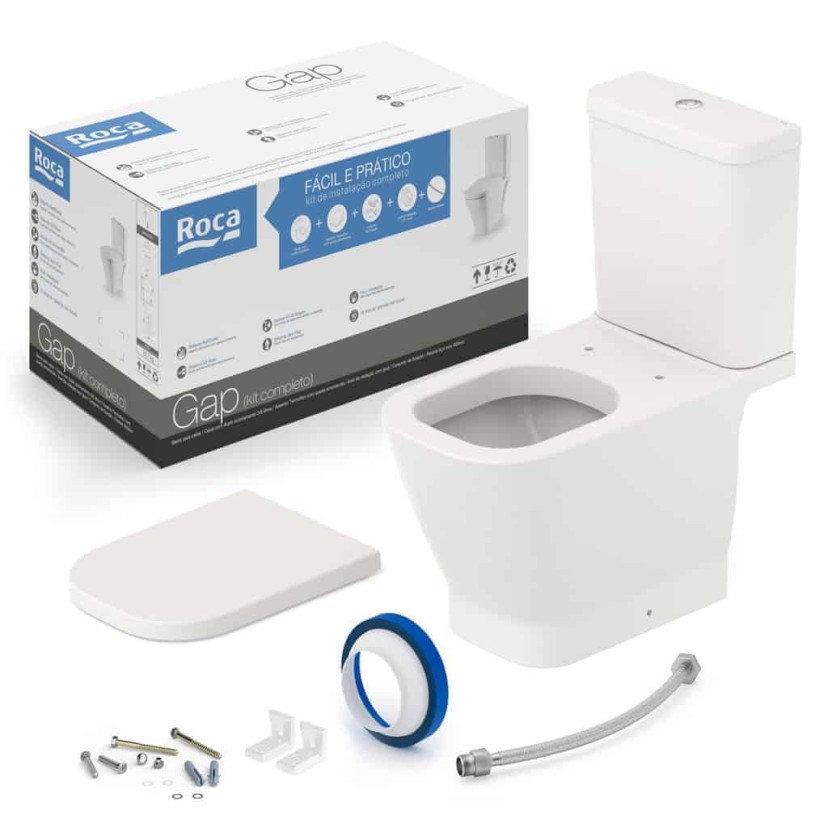 Kit De Bacia Com Caixa Acoplada E Itens De Instalação Gap C323723010