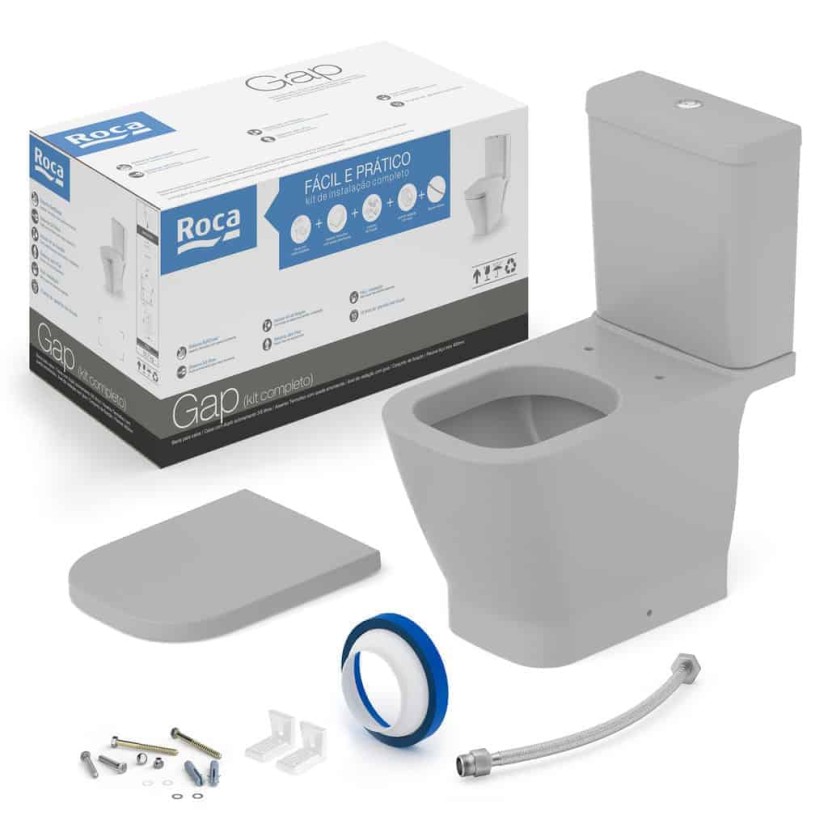 Kit De Bacia Com Caixa Acoplada E Itens De Instalação Gap C323723017