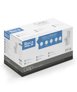 Kit Bacia com Caixa Acoplada Completo e Assento Termofixo Gap Stone C323723017