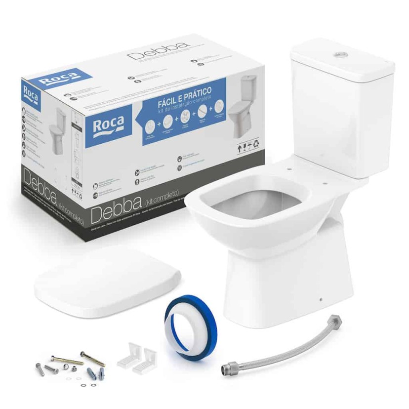 Kit De Bacia Com Caixa Acoplada E Itens De Instalação Debba Classic C329723001