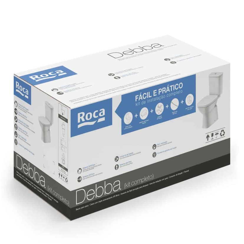 Kit De Bacia Com Caixa Acoplada E Itens De Instalação Debba Classic C329723001
