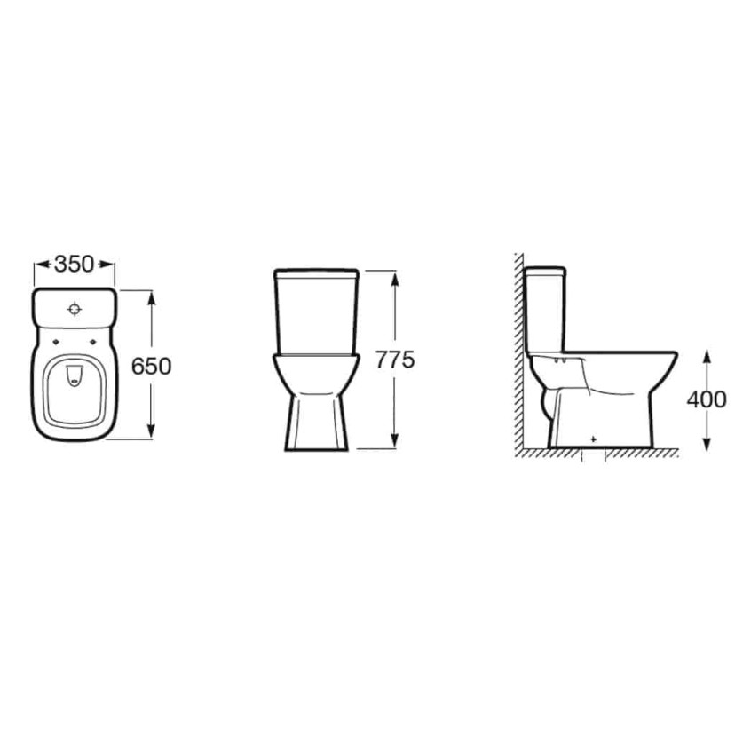 Kit Bacia Com Caixa, Assento Termofixo Com Queda Amortecida E Complementos De Instalação Debba Classic C329723012