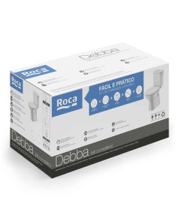Kit Bacia com Caixa Acoplada Completo e Assento Termofixo Debba Classic Stone C329723017