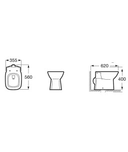 Kit Bacia Convencional Completo e Assento Termofixo Debba Classic Branco C329727000