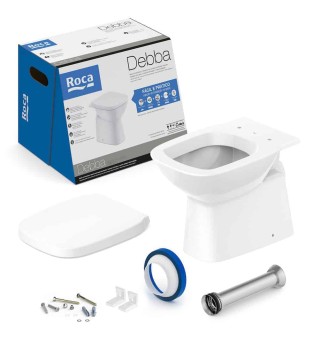 Kit Bacia Convencional Completo e Assento Termofixo Debba Classic Branco C329727000