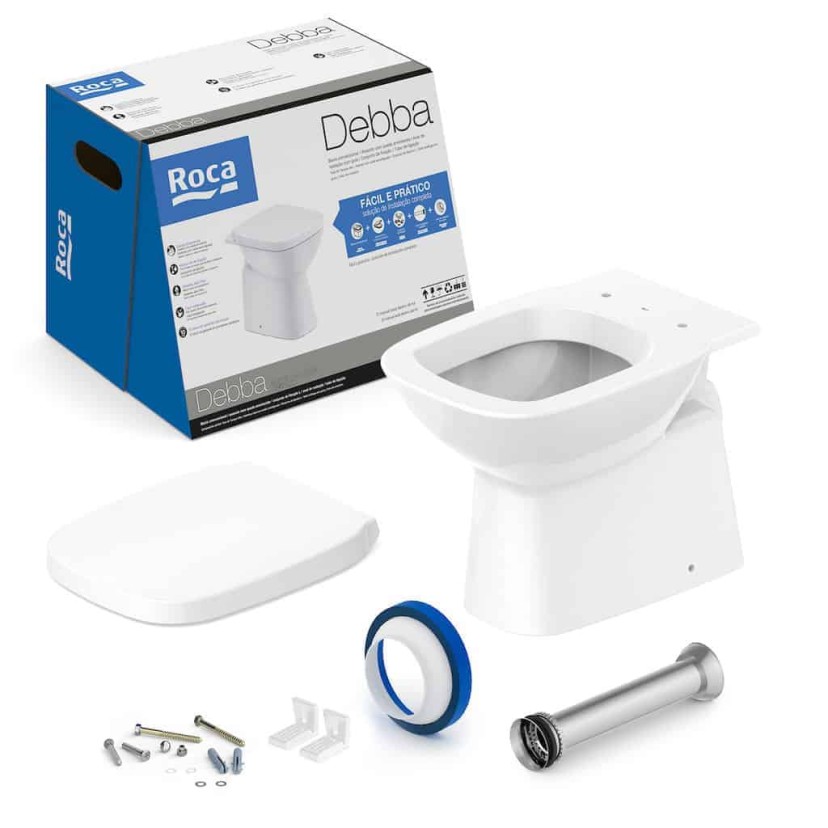 Kit De Bacia Convencional e Itens de Instalação Debba Classic C329727000