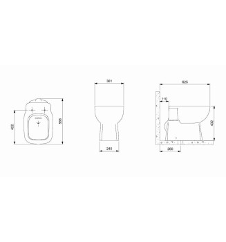 Kit Bacia Convencional Completo Assento Pp Debba Confort C329727016