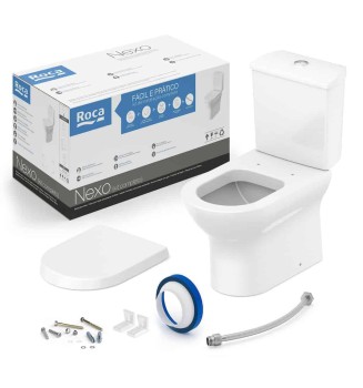Kit Bacia com Caixa Acoplada E Itens De Instalação Nexo Branco C343723001