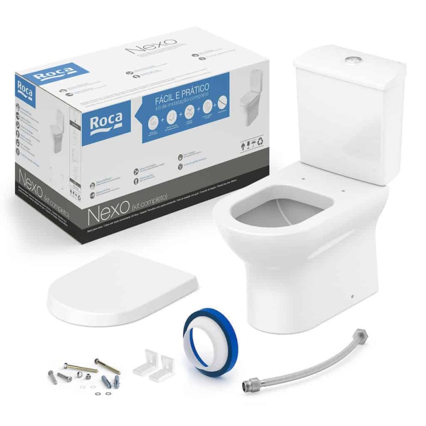 Kit De Bacia Com Caixa Acoplada E Itens De Instalação Nexo C343723001