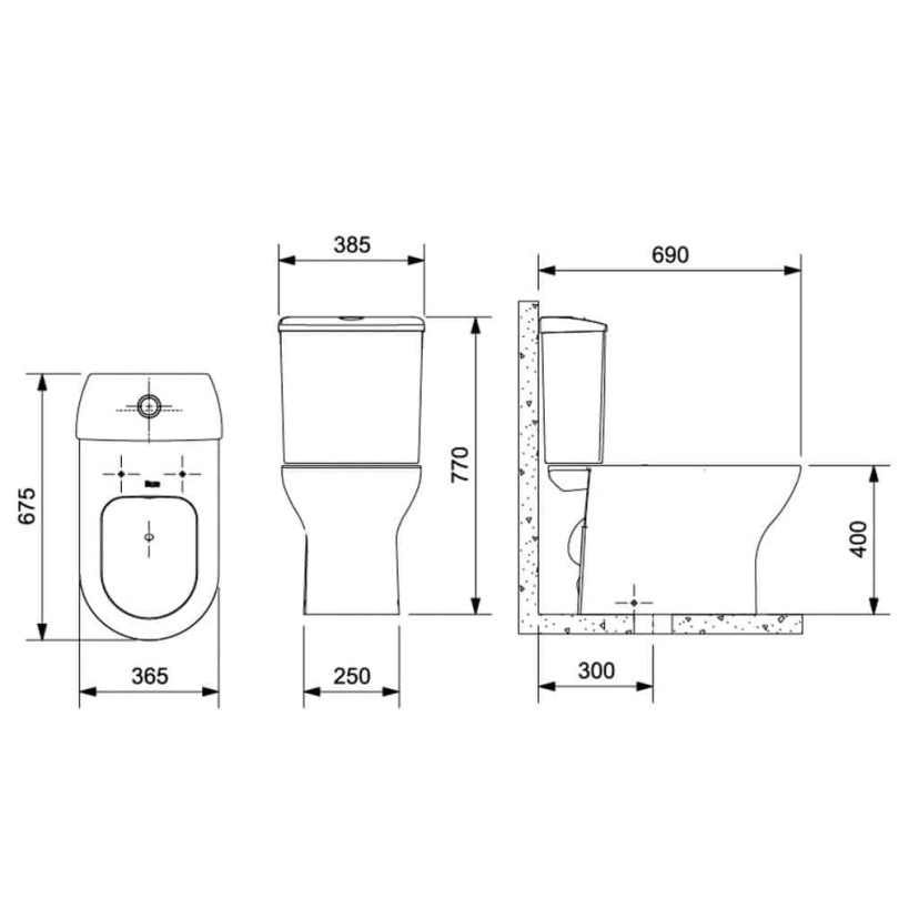 Kit Bacia Com Caixa, Assento Termofixo Com Queda Amortecida E Complementos De Instalação Nexo C343723009