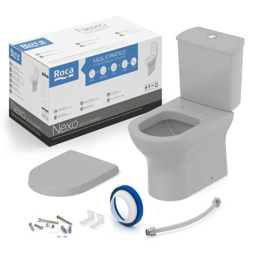 Kit De Bacia Com Caixa Acoplada Com Assento Termofixo E Itens De Instalação Nexo C343723016