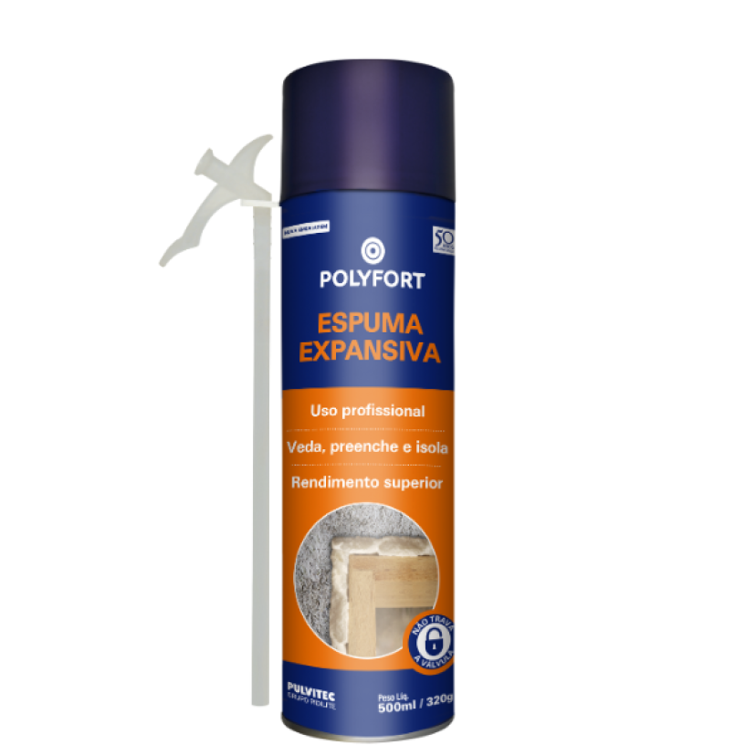 Espuma Expansiva de Poliuretano Spray 500ml QA005