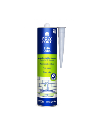 Adesivo Selante Fixa Cuba Polyfort 285g ZA027 Pulvitec