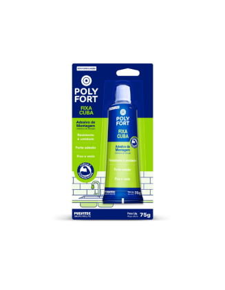 Adesivo Selante Fixa Cuba Polyfort 75g ZA028 Pulvitec