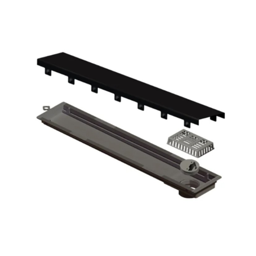 Ralo Linear Elleve Versatile Tampa Black Matte 50 Cm - 4254