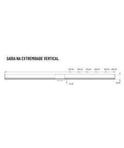 Kit Topbox 50x5 Saida Central e Vertical Oculto 8692 Top Max