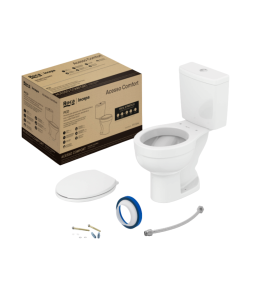 Kit Bacia Com Caixa Acoplada E Itens De Instalação Acesso Comfort Roca/Incepa 1317230011100 Kit Bacia Com Caixa Acoplada E Itens De Instalação Acesso Comfort Roca/Incepa 1317230011100