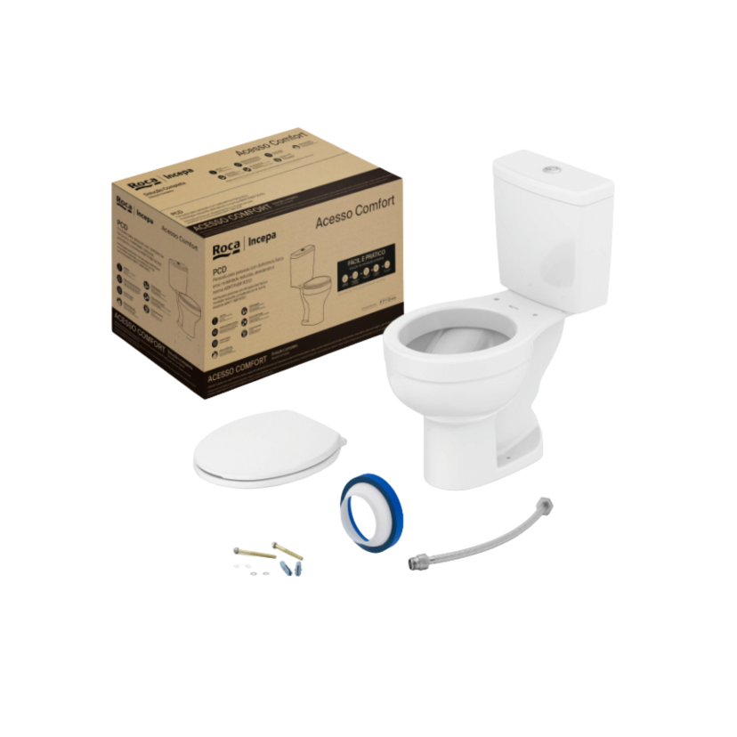 Kit De Bacia Com Caixa Acoplada E Itens De Instalação Acesso Confort Incepa 1317230011100 Kit De Bacia Com Caixa Acoplada E Itens De Instalação Acesso Confort Incepa 1317230011100