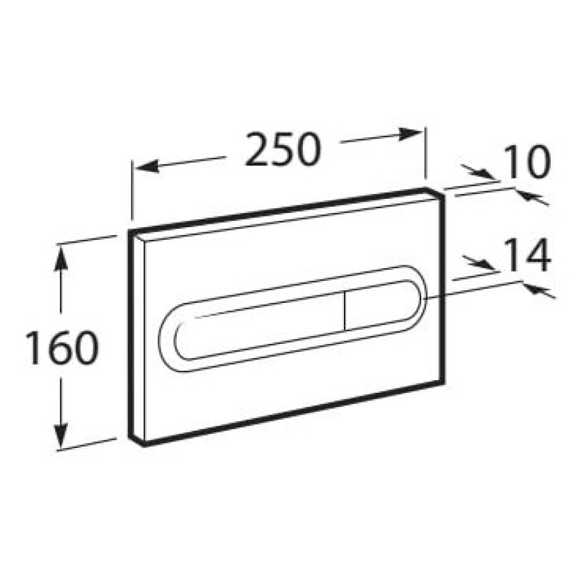 Placa de Acionamento Roca com descarga dual 3/6L PL1 Cromado A890195001