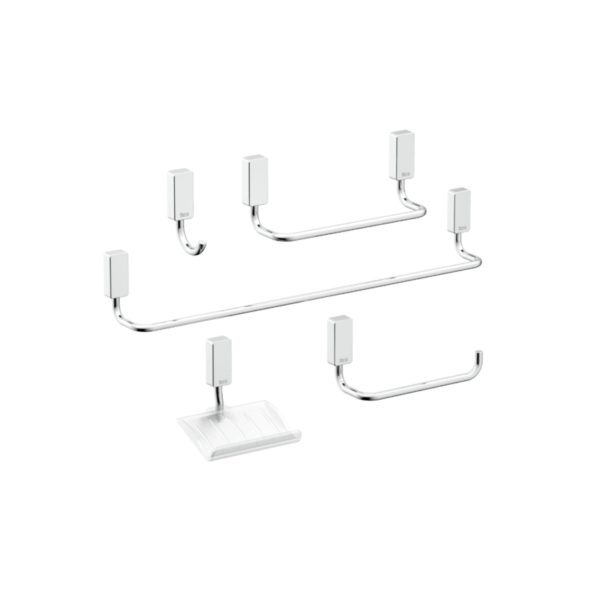 Kit Acessórios 5 Peças Roca One Cromado B5001E6CR0