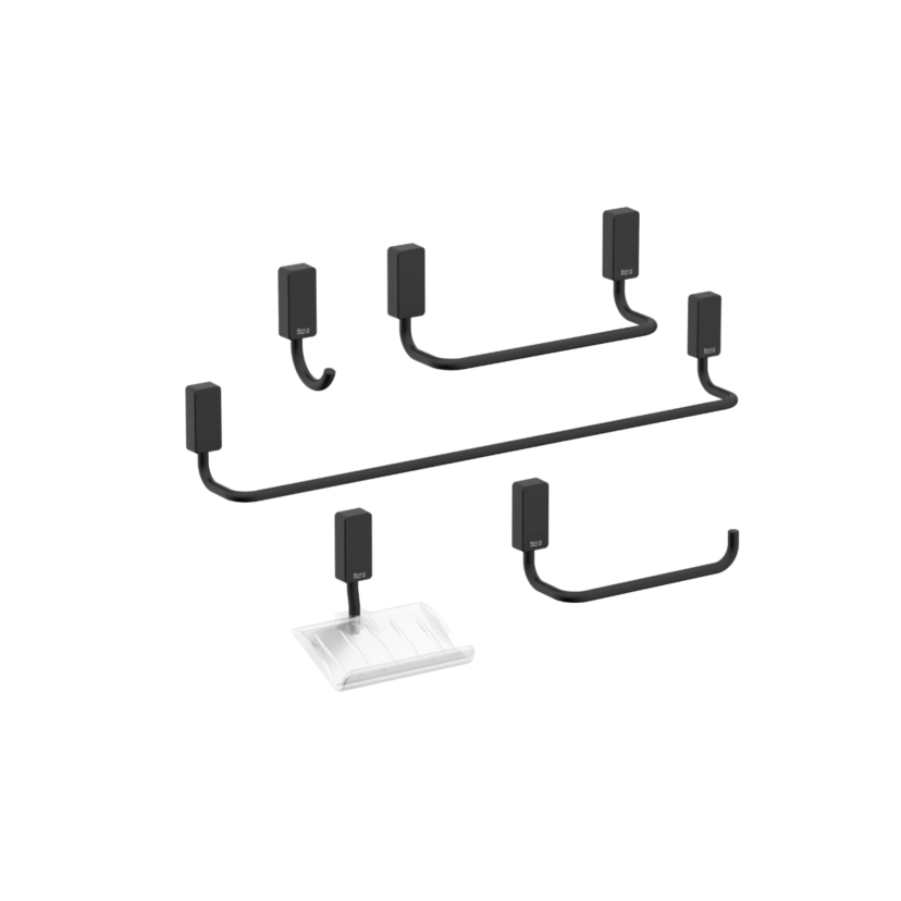 Kit De Acessórios 5 Peças Roca One Matt Black B5002E60R0