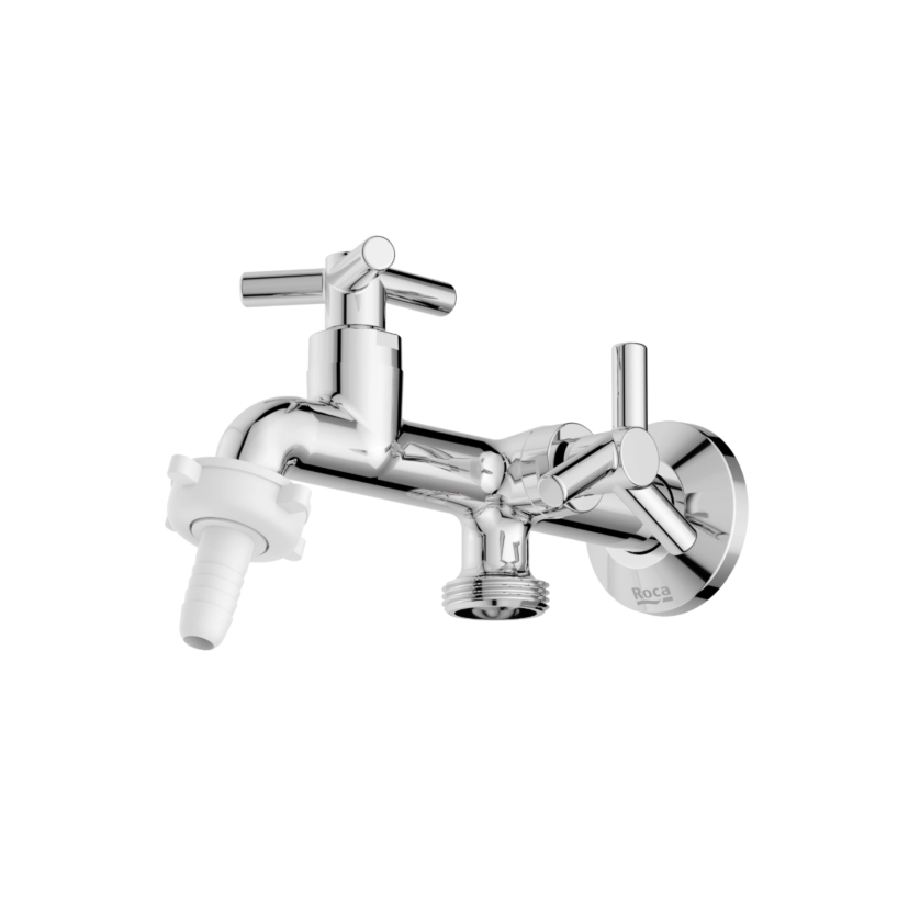 Torneira de Parede Para Tanque e Máquina com Bico União Plástico Roca One B5006CKCR3