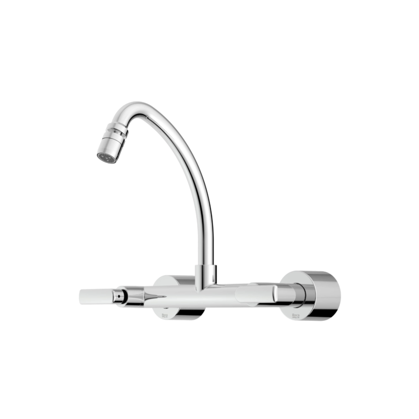 Misturador de Parede Bica Móvel Com Arejador Articulado para Cozinha Roca Smart-N B50101CCRB