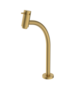 Torneira de Mesa Bica Alta para Lavatório Roca Basic Gold Matte B5055C7R1B