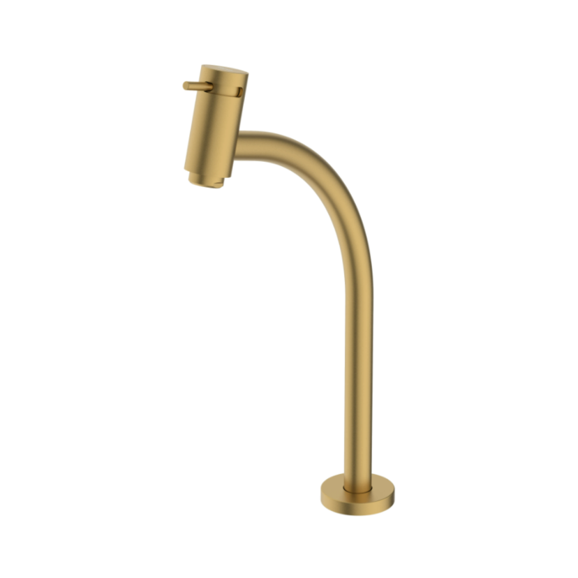 Torneira de Mesa Bica Alta para Lavatório Roca Basic Gold Matte B5055C7R1B