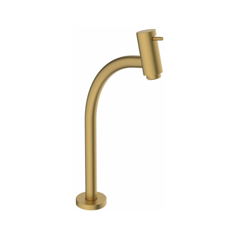 Torneira de Mesa Bica Alta para Lavatório Roca Basic Gold Matte B5055C7R1B