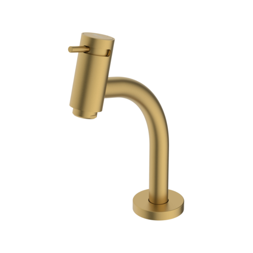 Torneira de Mesa Bica Baixa para Lavatório Roca Basic Gold Matte B5056C7R1B