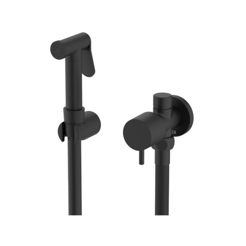 Ducha Higiênica com Derivação Matt Black Roca Basic B5062C7R0B