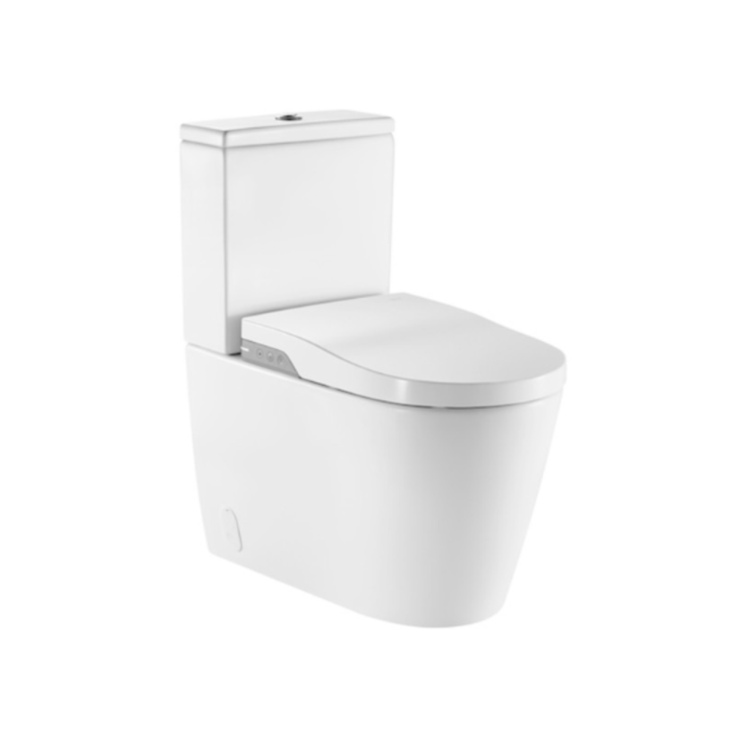 Bacia sanitária Rimless com saída dual, caixa acoplada e assento eletrônico 220V