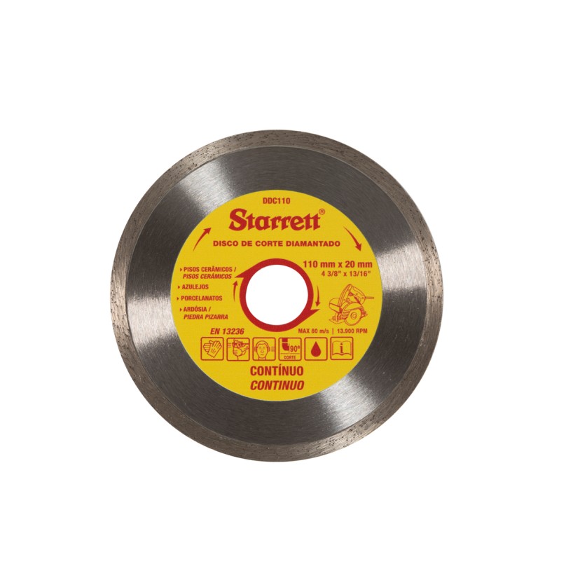 Disco Diamantado de Corte Contínuo 110mm x 20mm Starrett