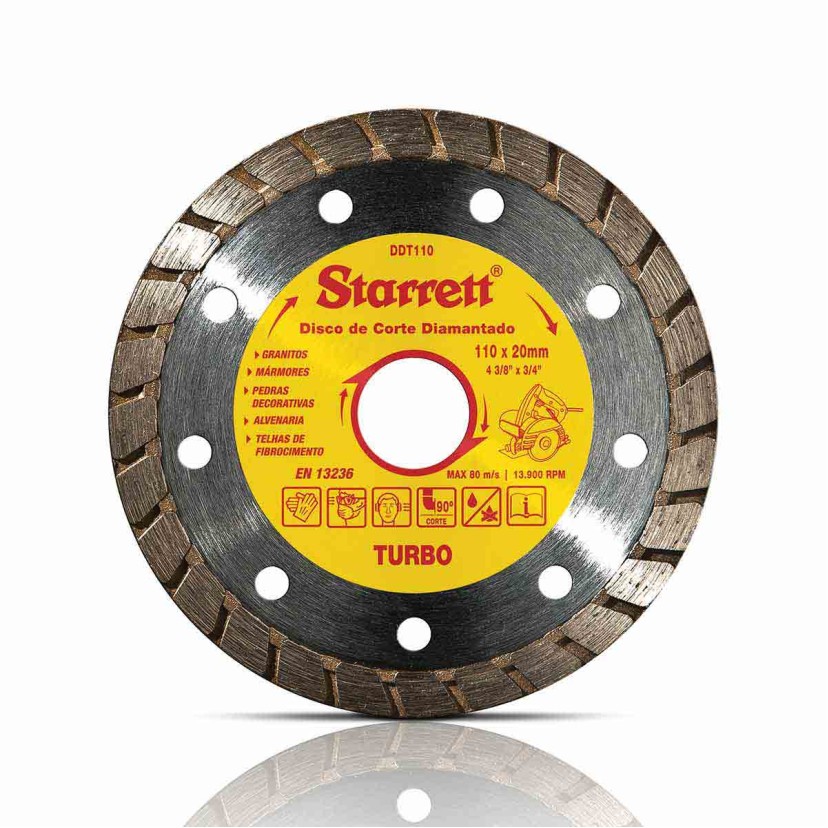 Disco Diamantado de Corte Turbo 110mm x 20mm Starrett