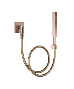 Ducha Manual de Parede com Joelho 90º para lavatório Docol Square Cobre Escovado 01834769