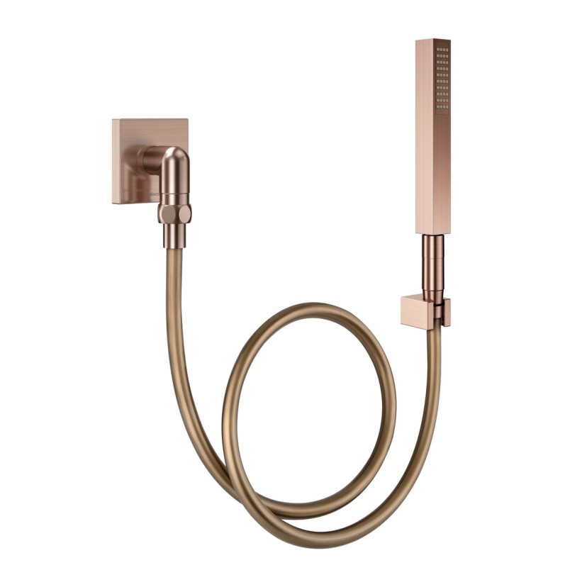 Ducha Manual de Parede com Joelho 90º para lavatório Docol Square Cobre Escovado 01834769