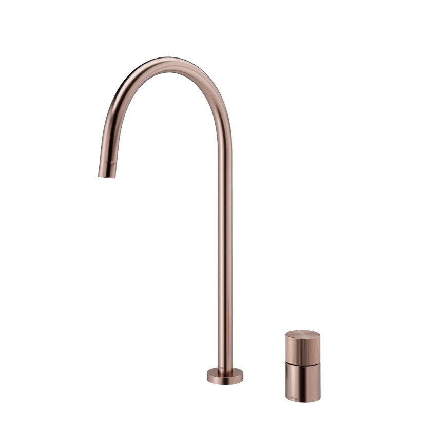 Monocomando Bica Alta de Mesa para Cozinha Mix&Match Cobre Escovado 