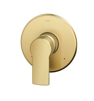 Acabamento monocomando para chuveiro baixa pressão 3/4" Argon ouro escovado 00848672