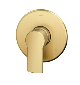 Acabamento monocomando para chuveiro e ducha higiênica 1/2" Argon ouro escovado 00848372