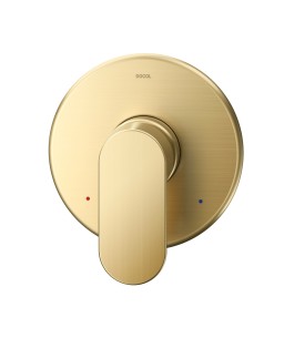 Acabamento monocomando para chuveiro e ducha higiênica 1/2" Docol Kaila Ouro Escovado 00886872