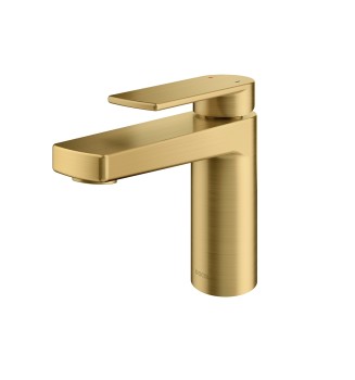 Monocomando bica alta de mesa para lavatório Argon ouro escovado 00847772
